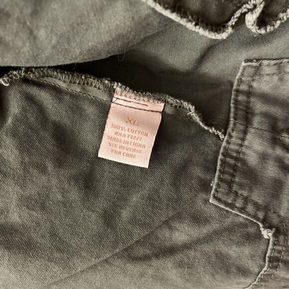 Candie's Jacket Women Olive Green Bejeweled Military Army Junior's XL Y2K Shiny - Picture 6 of 7